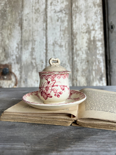 French Vintage Lidded Sauce Dish