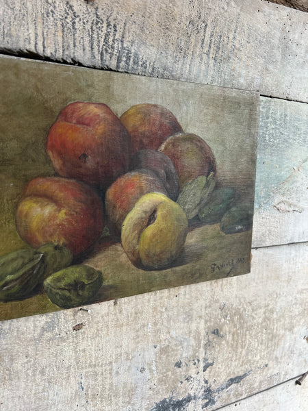 French Fruit Oil Painting on Canvas 1943