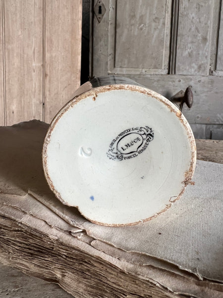 Large Rare Creil et Montereau French Mustard Jar