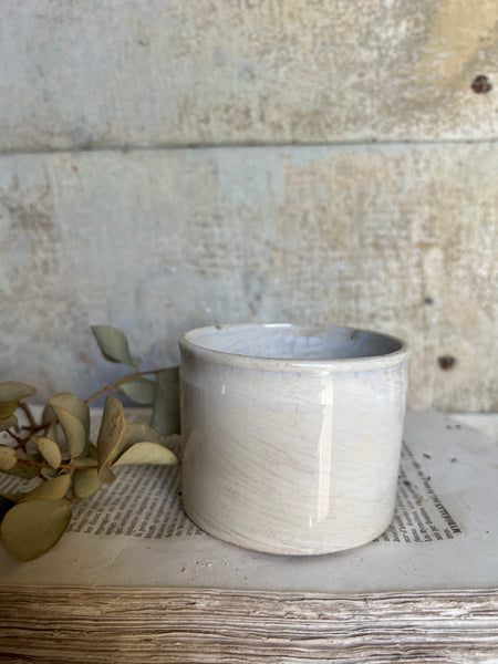 Small Antique French Wide Jar