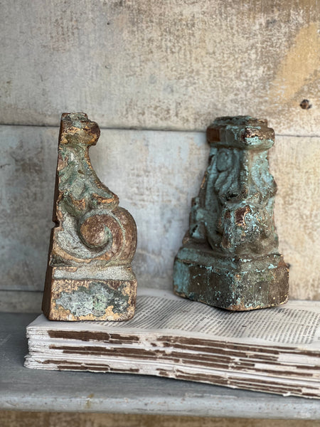 Pair of Ancient Ecclesiastical Carvings