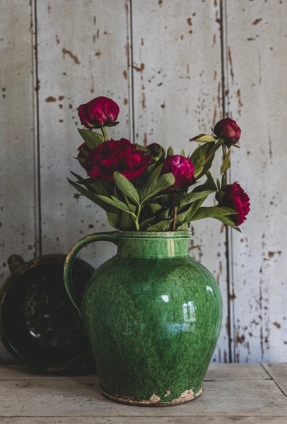 Large Green Handled Jug