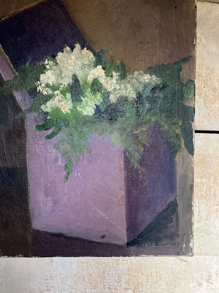 French Floral Oil on Canvas