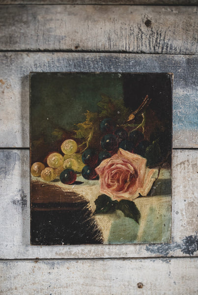 French Antique Floral on Canvas