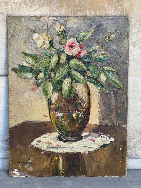 French Floral Oil Painting
