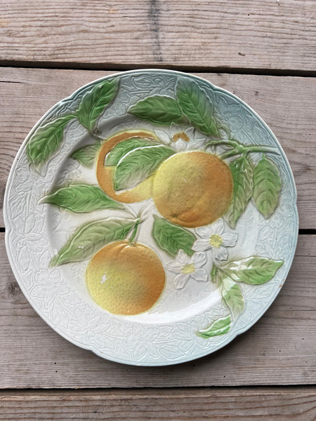 Beautiful Oranges French Vintage Plate