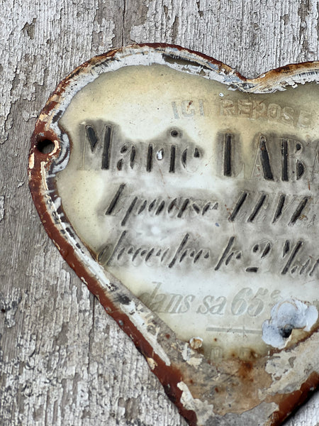 Vintage French Rustic Memorial Heart