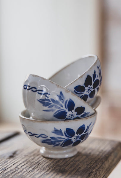 Rustic French Stencil Cafe au Lait Bowls