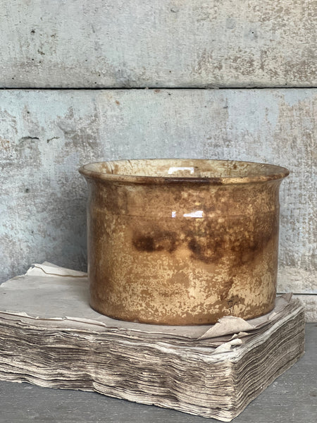 Chunky Buttery Antique Confiture Pot