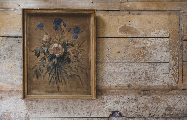 Large Antique Floral on Fabric