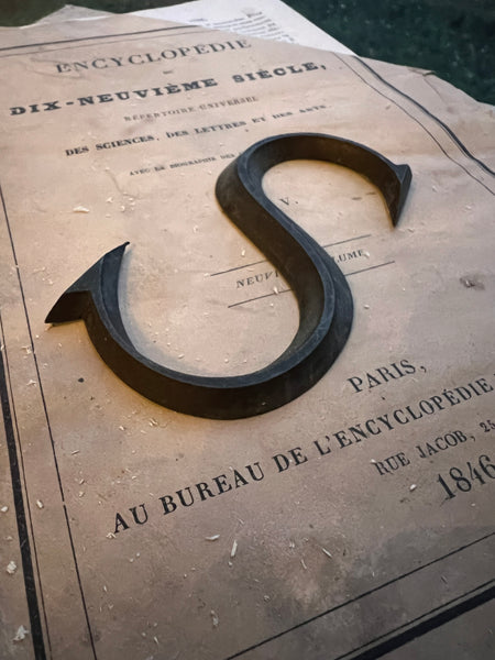 Vintage French Metal Letter