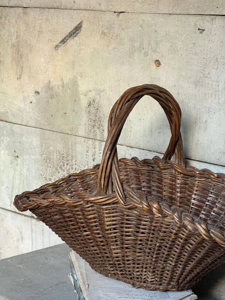 Vintage French Handled Basket