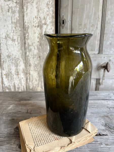 Stunning Green French Vintage Truffle Jar