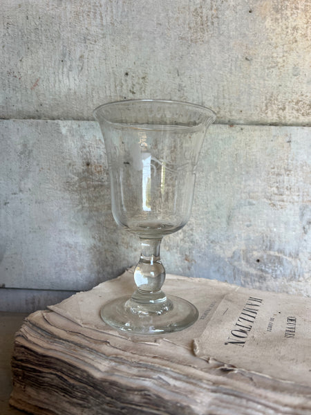 Vintage French Etched Glass