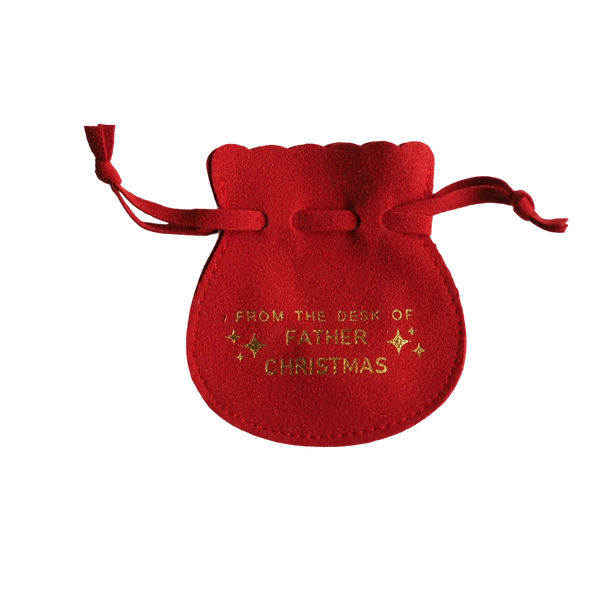 From the desk of Father Christmas velvet pouch