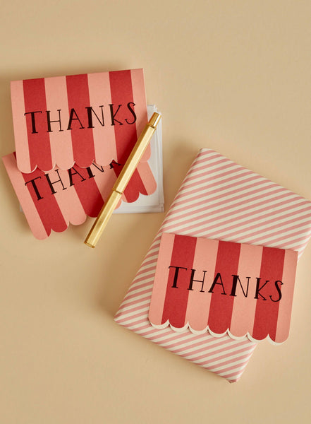Pack of 5 Scallop cards - Thanks Stripe 