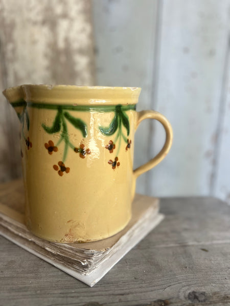 Vintage Large French Savoie Yellow Jug