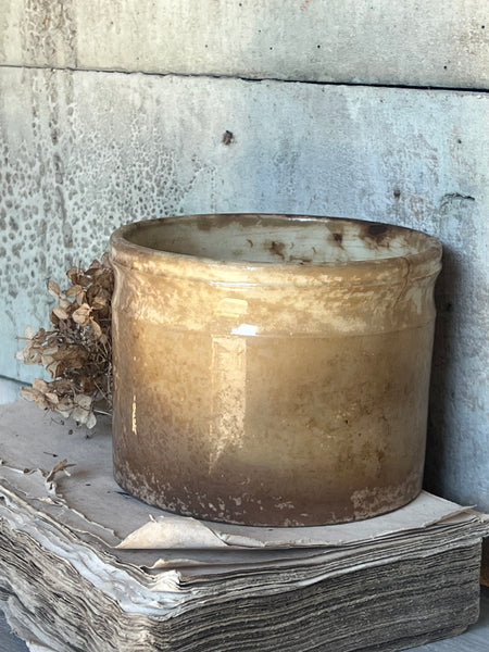 Large French Buttery Antique Pot