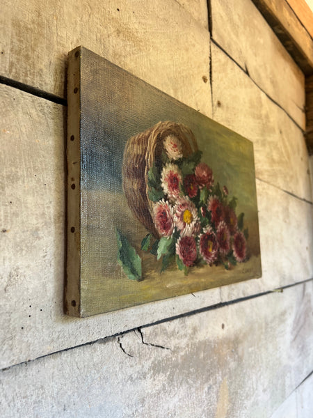French Floral Oil on Canvas