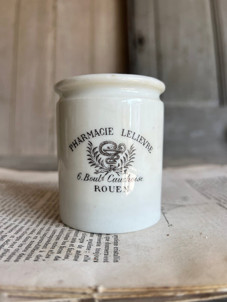 Vintage Medium Sarreguemines Pharmacy Pot