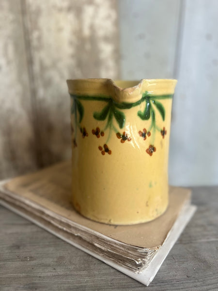 Vintage Large French Savoie Yellow Jug
