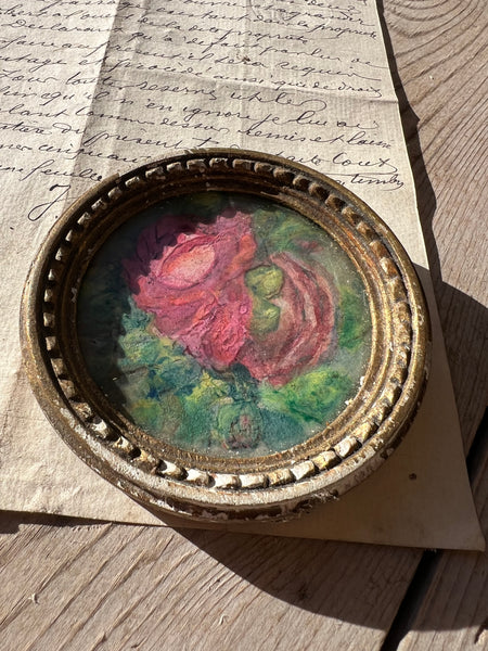 Small Framed Floral Oil Painting