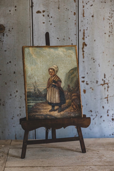 Beautiful Antique Oil On Canvas