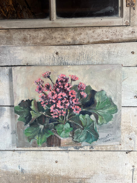 French Floral Oil on Canvas