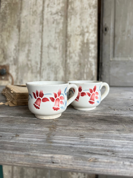 Pair of French Digoin Teacups