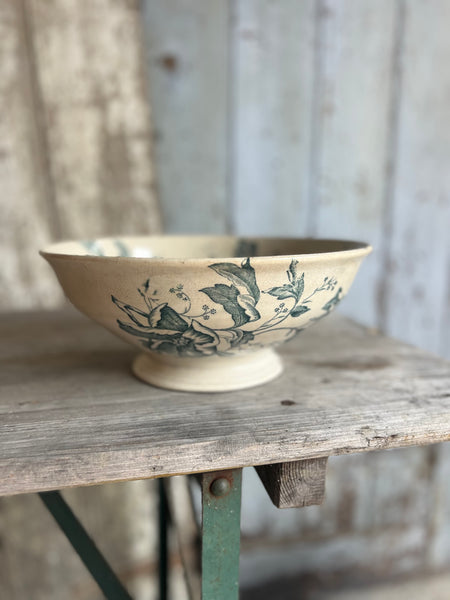 Beautiful Large Floral French Transfer Bowl