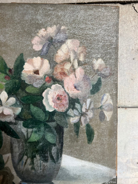 Vintage French Floral on Board