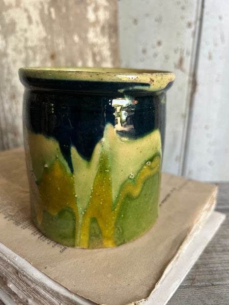 Antique Mixed Colour Savoie Confiture Pot