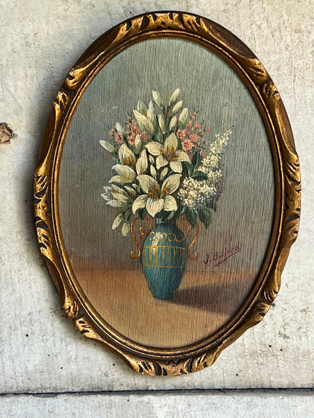 Sweet Framed Floral Oil