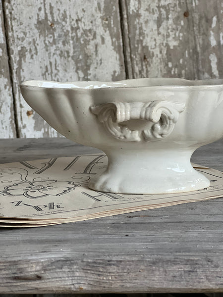 Buttery Toned Vintage French Sauce Dish