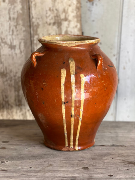 Rustic Glazed Earthenware Pot