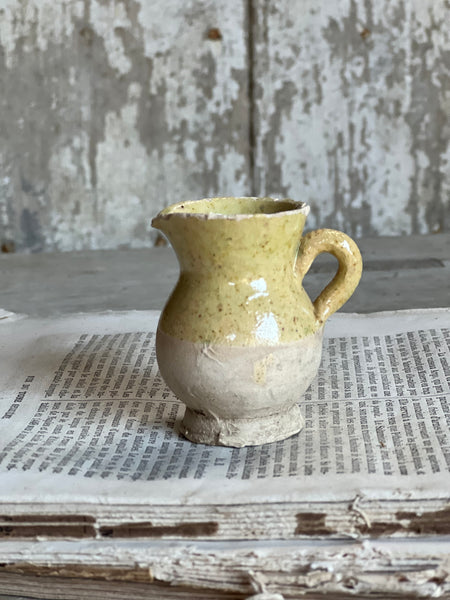 Mini Vintage French Yellow Jug