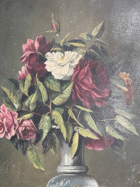 Beautiful Framed French Floral Oil