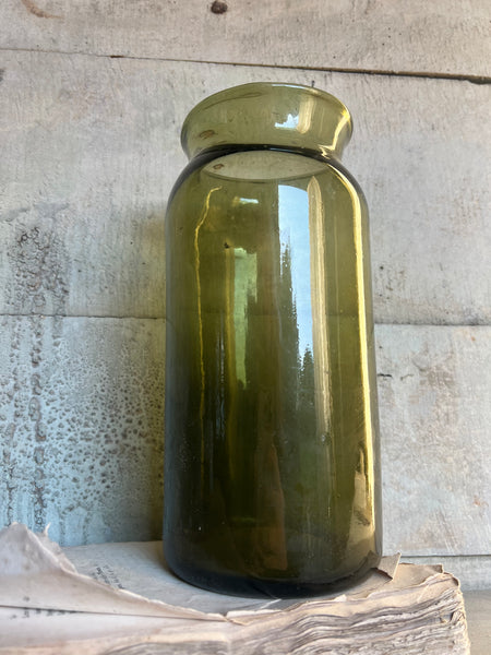 Stunning Green French Vintage Truffle Jar