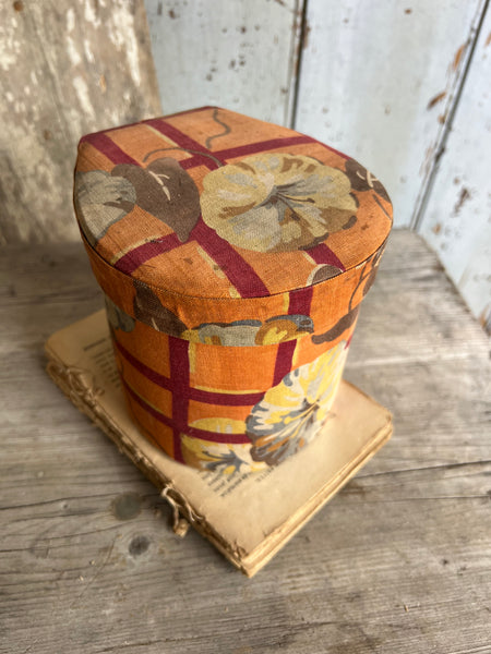 French Vintage Floral Fabric Box