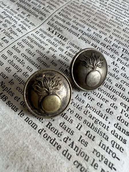Vintage French Military Buttons (pair)