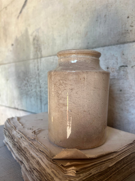 Large Antique Crazed Churn