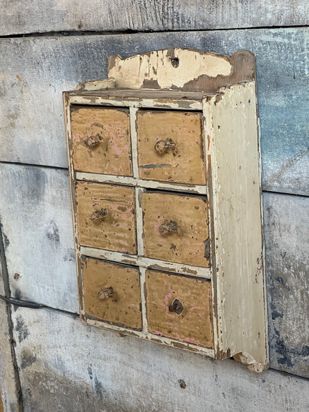 Vintage French Chippy Paint Drawers