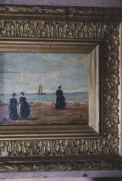 Antique Beach Painting