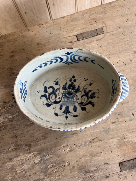 Antique French Handpainted Dish