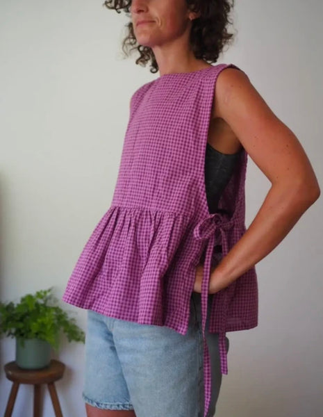 Winnie Pinny - Fig Check Cotton
