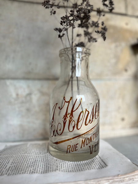 Antique Branded Glass Bottle