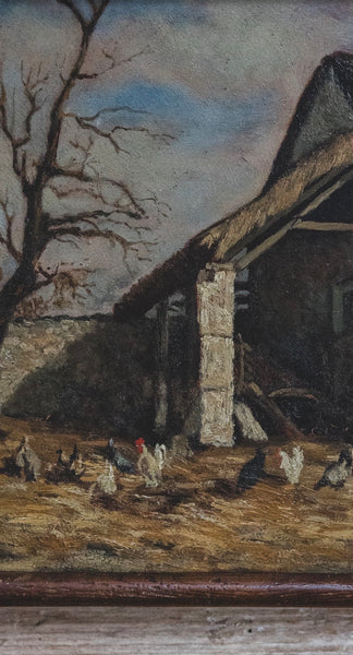 French Farmyard Chicken Painting