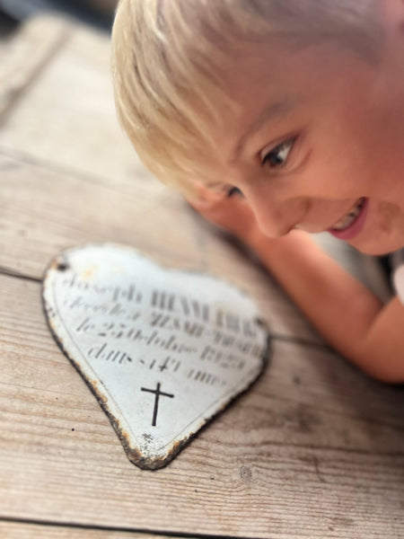 Vintage French Rustic Memorial Heart