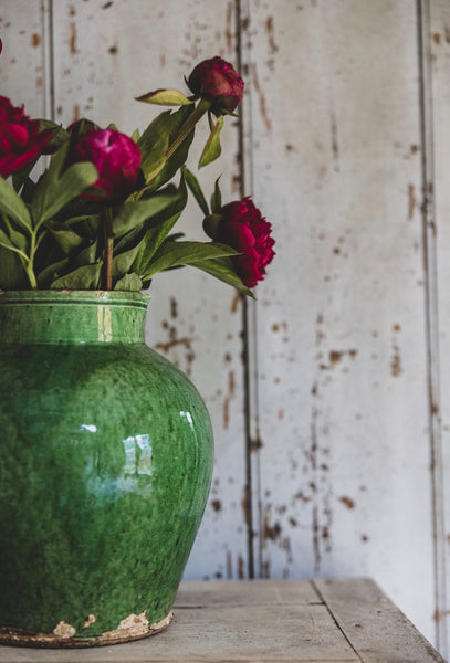 Large Green Handled Jug