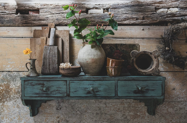 Vintage French Painted Shelf